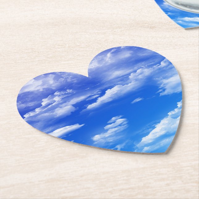 Dessous-de-verre En Papier Nuages (Incliné)