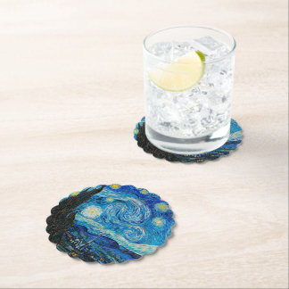 Dessous-de-verre En Papier Nuit étoilée par Vincent van Gogh,