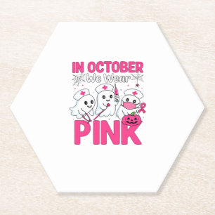Dessous-de-verre En Papier Octobre, nous portons le rose Infirmière Sensibili