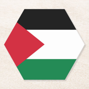 Dessous-de-verre En Papier officiellement le drapeau de l'État de Palestine