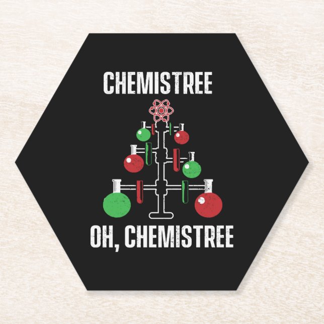 Dessous-de-verre En Papier Oh Chemist Tree Chemistree Pun Science (Devant)