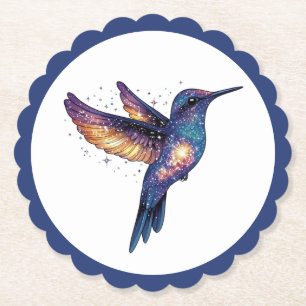 Dessous-de-verre En Papier Oiseau-de-brousse Avec Stone Night Ciel Galaxy Ois