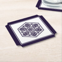 Oriental bleu turc Rosette géométrique Vector Art