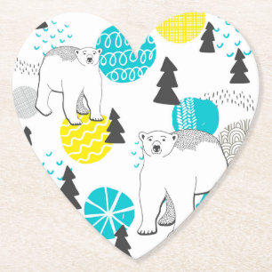 Dessous-de-verre En Papier Ours polaire
