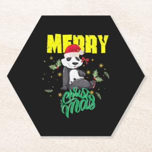 Dessous-de-verre En Papier Panda de Noël