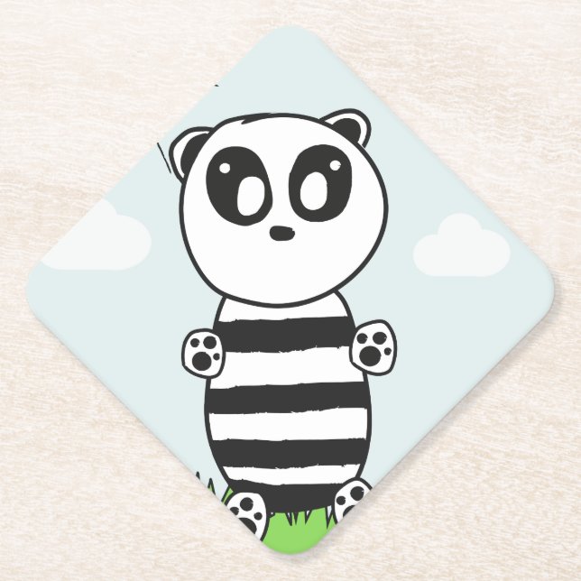 Dessous-de-verre En Papier Panda Kids (Devant)