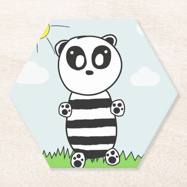 Dessous-de-verre En Papier Panda Kids (Devant)