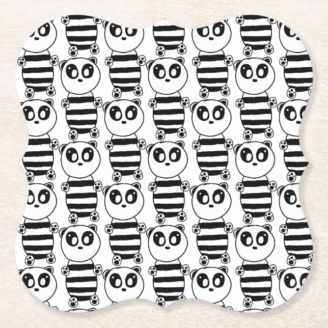 Dessous-de-verre En Papier Panda Kids (Devant)