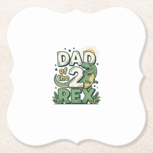 Dessous-de-verre En Papier Papa des 2 Rex T-shirt de conception de père de di