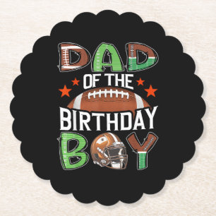 Dessous-de-verre En Papier Papa du garçon qui fête son anniversaire Football