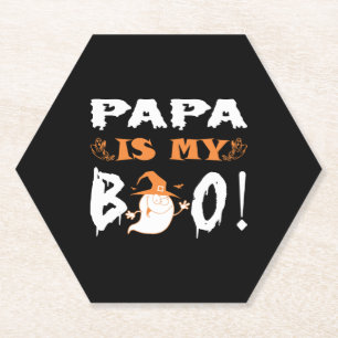 Dessous-de-verre En Papier Papa Est Mon Boo Heureux Halloween