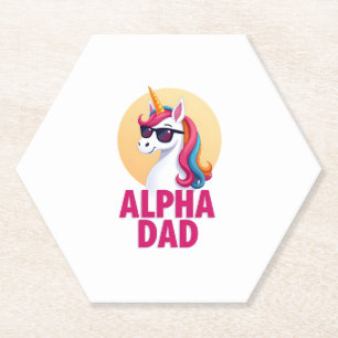 Dessous-de-verre En Papier Papa Licorne Drôle Laufey Cadeau Fête des Pères No