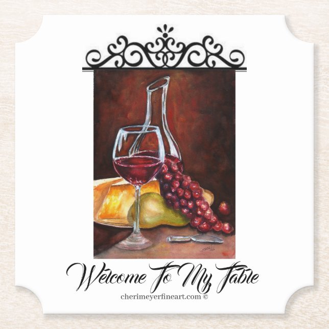 Dessous-de-verre En Papier Papier Dessous de verre - Bienvenue À Mon Tableau (Devant)