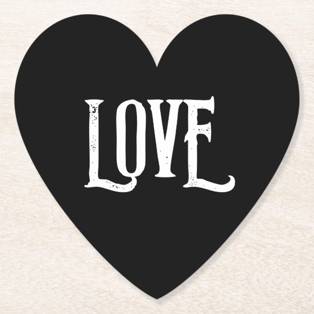 Dessous-de-verre En Papier PAPIER mariage DESSOUS DE VERRE AMOUR FAVORISÉS (Devant)