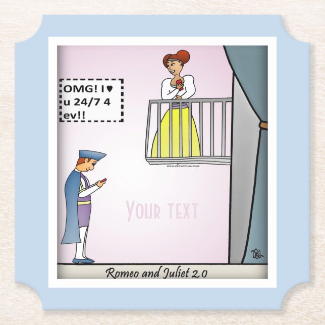 Dessous-de-verre En Papier Papier Romeo et Juliet 2.0 (Devant)