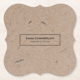 Dessous-de-verre En Papier Papier rustique minimaliste moderne