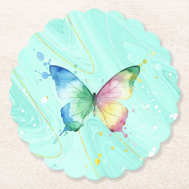 Dessous-de-verre En Papier Papillon (Devant)