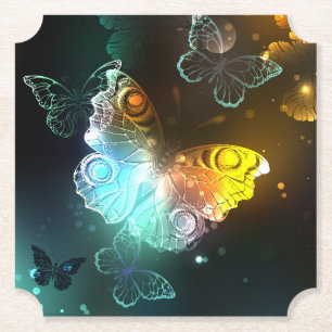 Dessous-de-verre En Papier Papillon lumineux et papillons de nuit