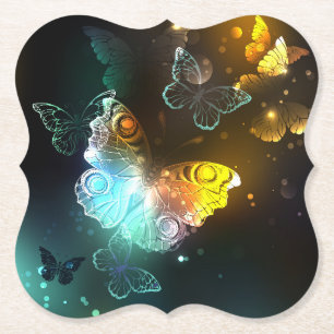 Dessous-de-verre En Papier Papillon lumineux et papillons de nuit