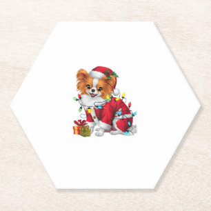 Dessous-de-verre En Papier Papillon Noël Éclairage Père Noël Papillon Chien N