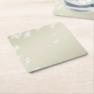 Dessous-de-verre En Papier Papillons blancs