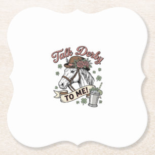 Dessous-de-verre En Papier Parle Derby à Moi Cheval Mint Julep Vintage Chemis