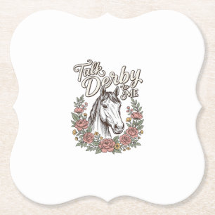 Dessous-de-verre En Papier Parle Derby à Moi Fleur Cheval Vintage Chemise_1