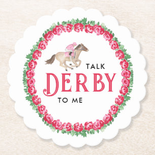 Dessous-de-verre En Papier Parle Derby   Mariage de Derby Course de Chevaux