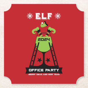 Dessous-de-verre En Papier Parti Elf Xmas