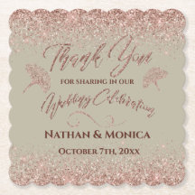 Parties scintillant d'or rose Feuilles Gingko sur