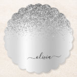 Dessous-de-verre En Papier Parties scintillant Monogramme Argent Sparkle Girl<br><div class="desc">Parties scintillant d'étincelle métallique Faux d'argent Brossé Métal Monogramme Nom Dessous de verre de papier. Cela fait le cadeau parfait de remise de diplômes,  anniversaire,  mariage,  douche nuptiale,  anniversaire,  baby shower ou bachelorette pour quelqu'un qui aime le luxe glam et les styles chic.</div>