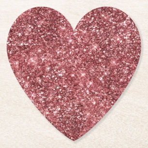 Dessous-de-verre En Papier Parties scintillant Red Glitz