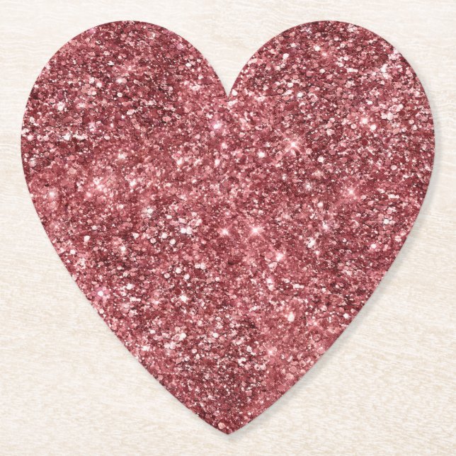 Dessous-de-verre En Papier Parties scintillant Red Glitz (Devant)