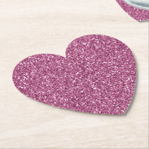 Dessous-de-verre En Papier Parties scintillant rose fusée