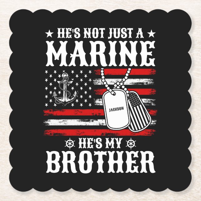 Dessous-de-verre En Papier Pas seulement un marin, c'est mon frère patriote d (Devant)