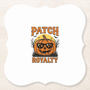 Dessous-de-verre En Papier Patch de citrouille de Halloween Vintage Jack O La