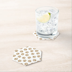 Dessous-de-verre En Papier Pâtes de chien, Pâtes de chien, Pâtes d'or orange