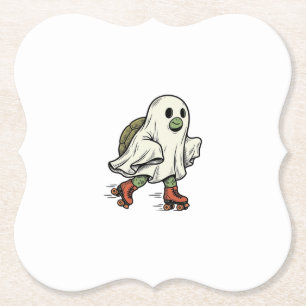 Dessous-de-verre En Papier Patin à roulettes Tortue Fantôme Halloween Vintage