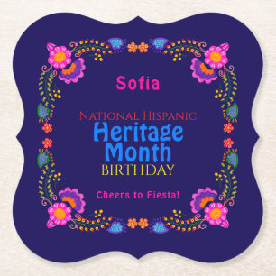 Dessous-de-verre En Papier Patrimoine Hispanique National Anniversaire Flor c