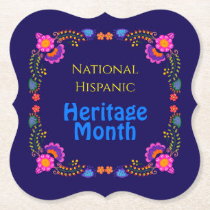 Dessous-de-verre En Papier Patrimoine Hispanique National Anniversaire Flor c