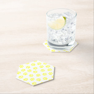 Dessous-de-verre En Papier Patrouilles de Doodle, Paws de Chien, Paws Jaunes