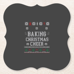 Dessous-de-verre En Papier Patte de tricot de four à biscuits de Noël au ging