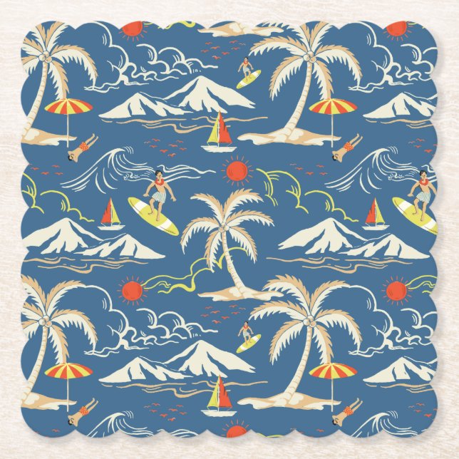 Dessous-de-verre En Papier Patters tropicaux (Devant)