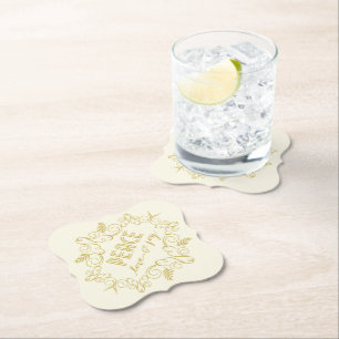 Dessous-de-verre En Papier Peace Loy Festive Ivory Foliage Vintage Deco