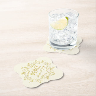 Dessous-de-verre En Papier Peace Loy Festive Ivory Foliage Vintage Deco