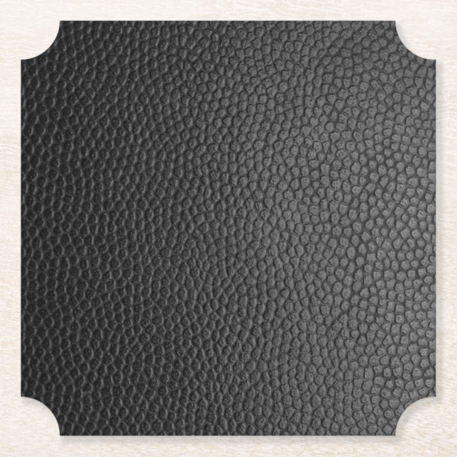 Dessous-de-verre En Papier Peau de serpent noire (Devant)