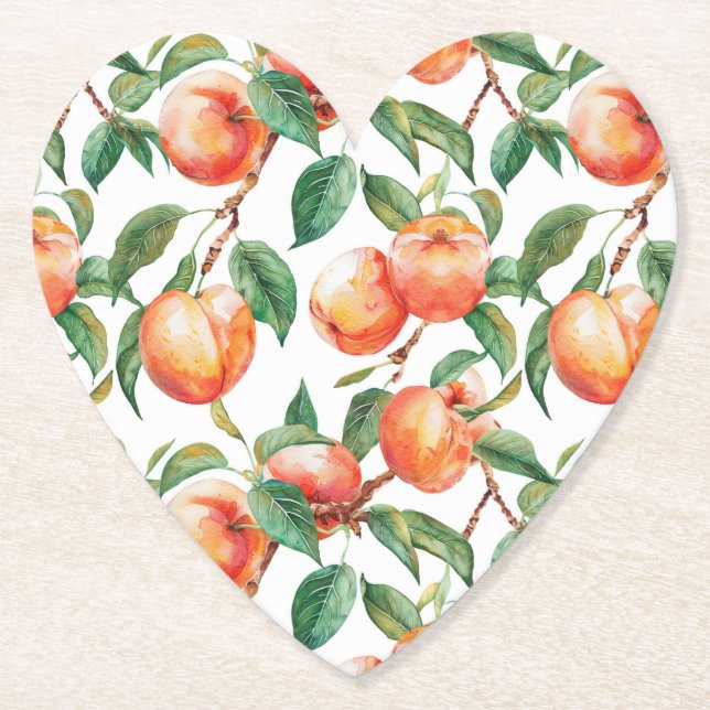 Dessous-de-verre En Papier Pêches Fruit (Devant)