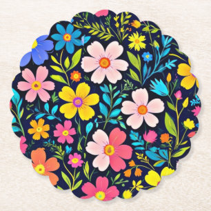 Dessous-de-verre En Papier Peinture numérique florale motif fleurs-38875