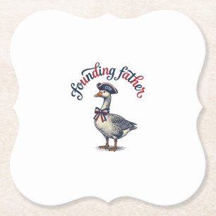 Dessous-de-verre En Papier Père fondateur Goose Vintage Chemise patriotique D