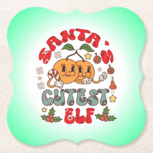 Dessous-de-verre En Papier Père Noël Cutest Elf Sublimation-80881
